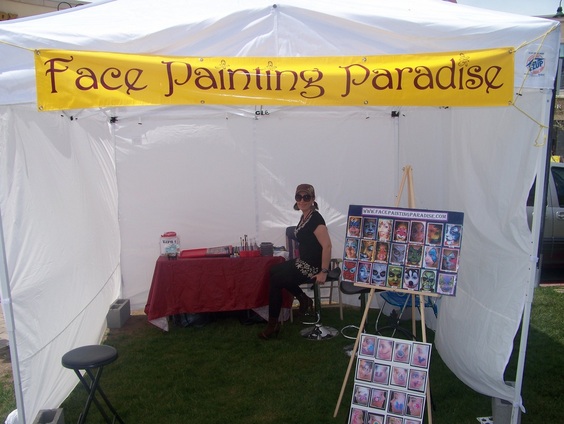 face painting paradise, face painting in utah, face painter in utah, face painting paradise in utah, face painting booth, setup face and body makeup, professional makeup artist